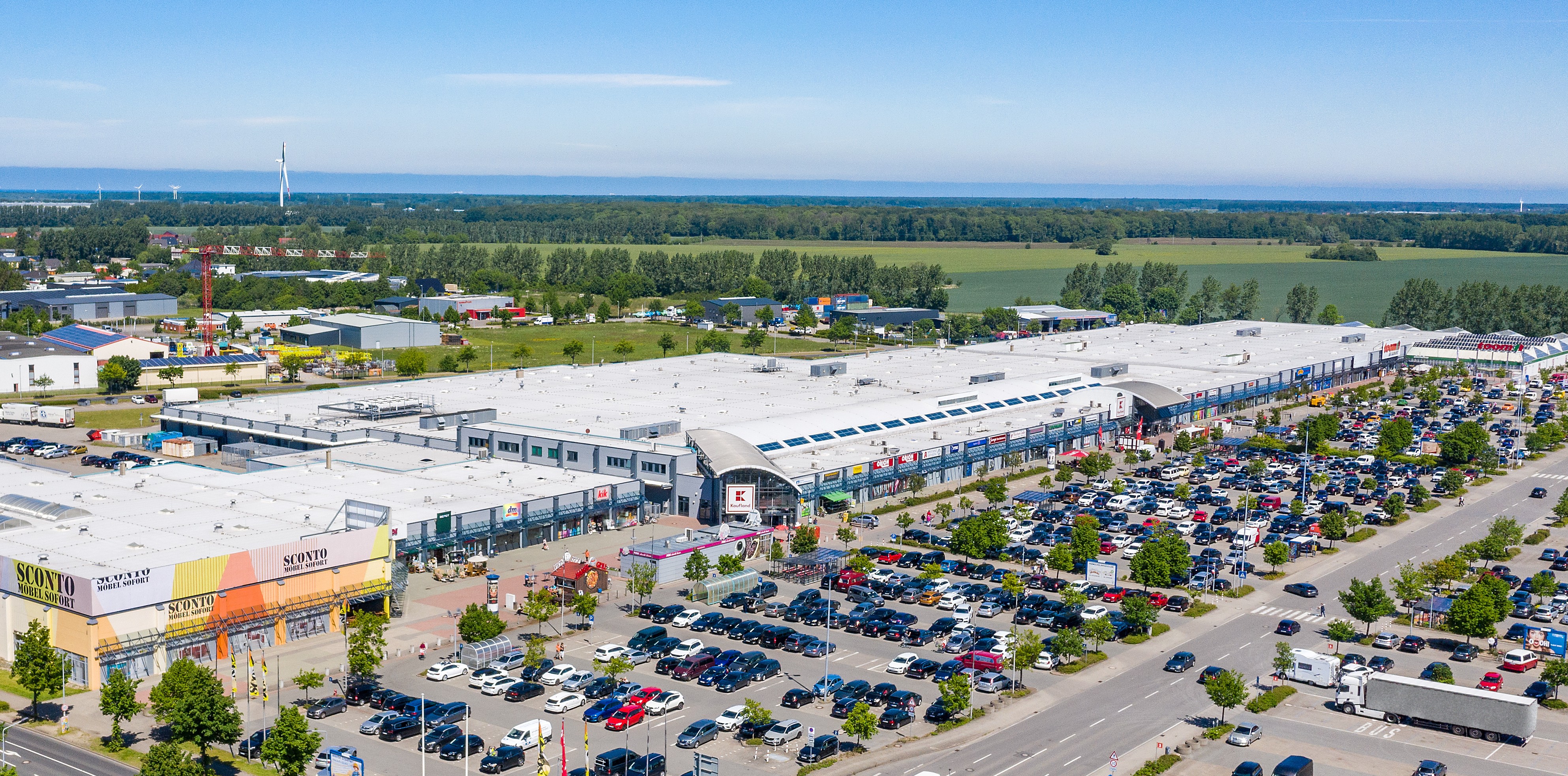 Hanse Center Bentwisch aus der Luft